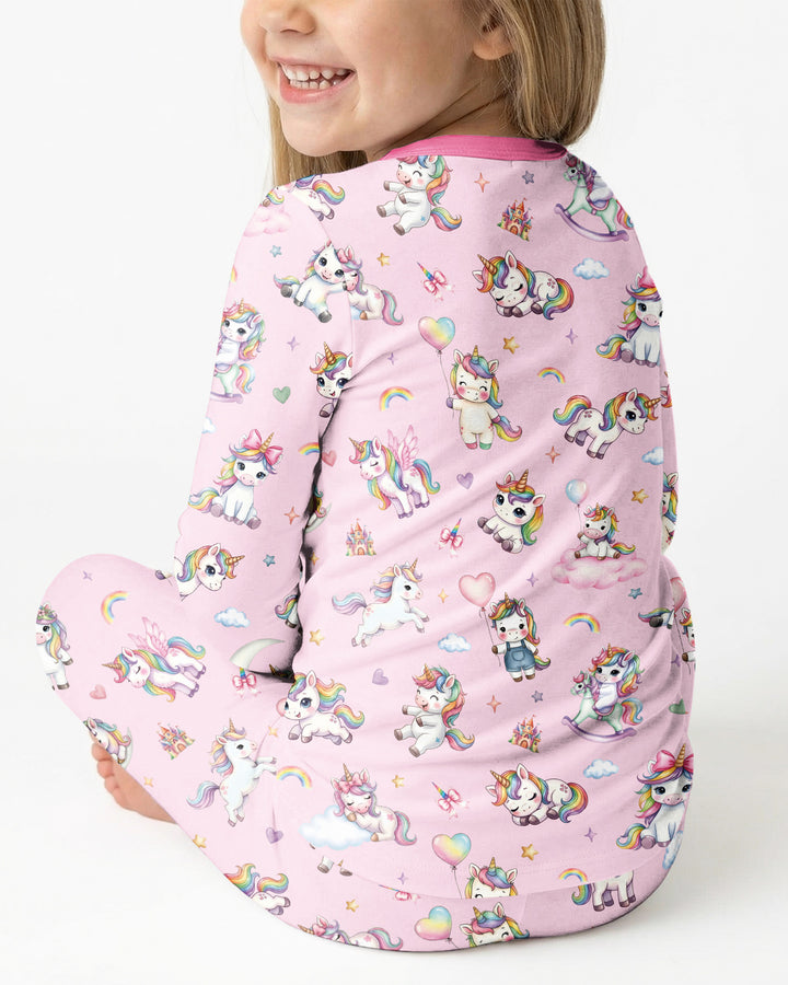 Kawaii Teddy Bamboo Two Piece Long Sleeve Pajama Set