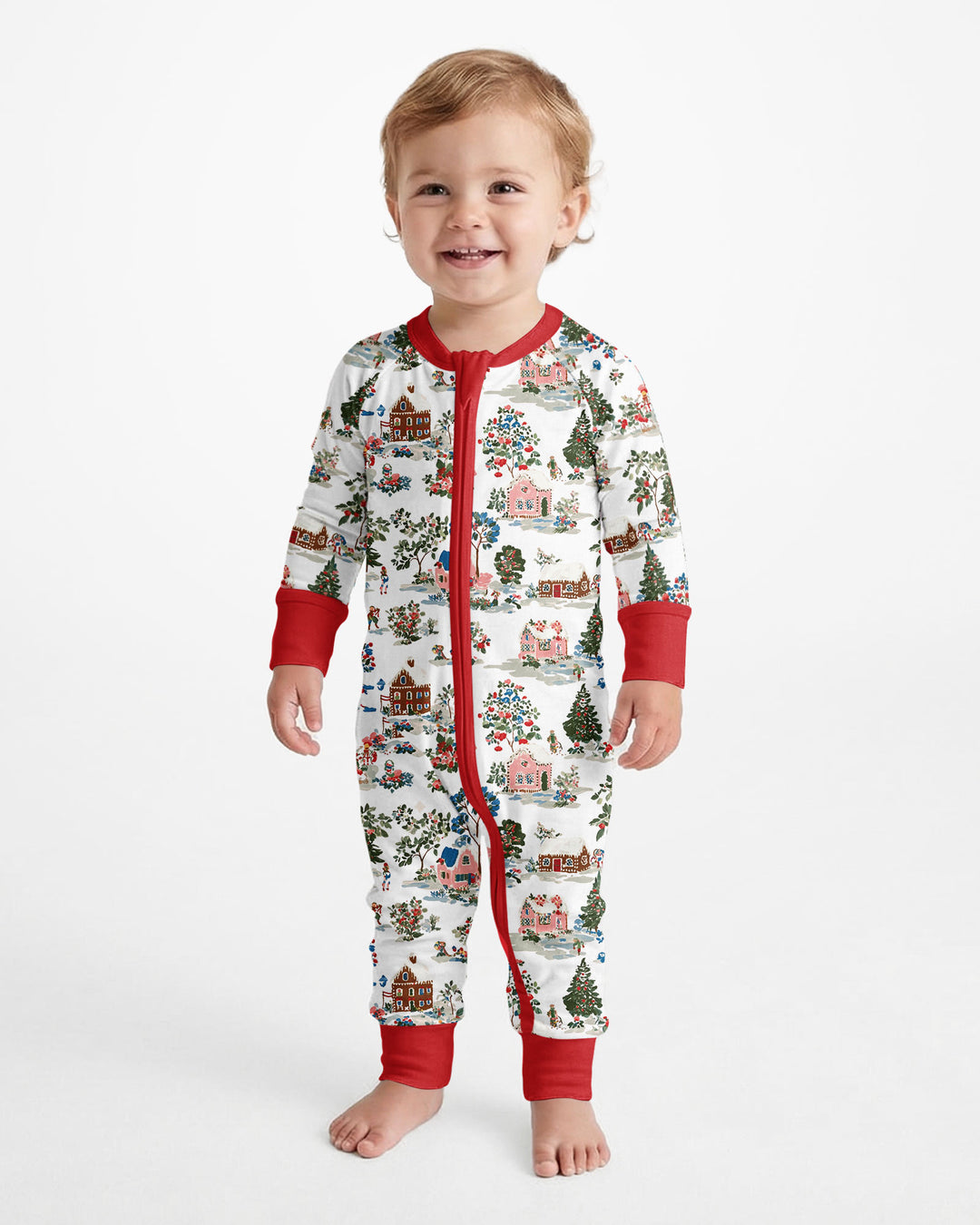 Christmas Village Winter Holiday Bamboo Convertible Zippy