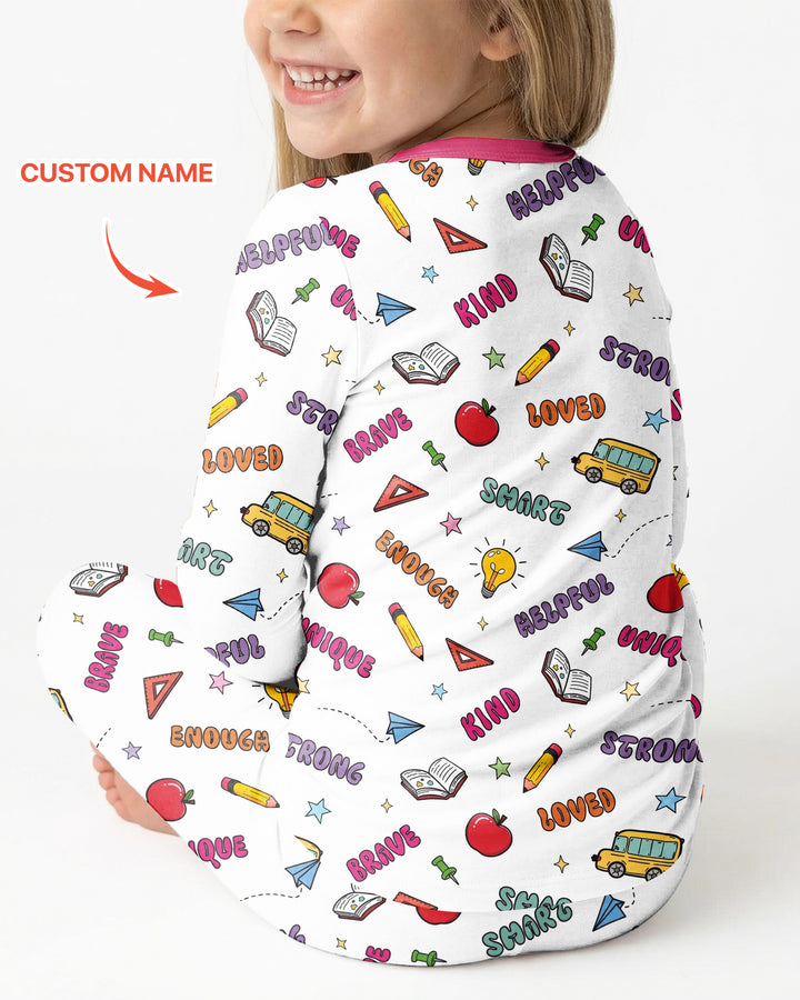 Custom Name You Are Everything Bamboo Two Piece Long Sleeve Pajama Set