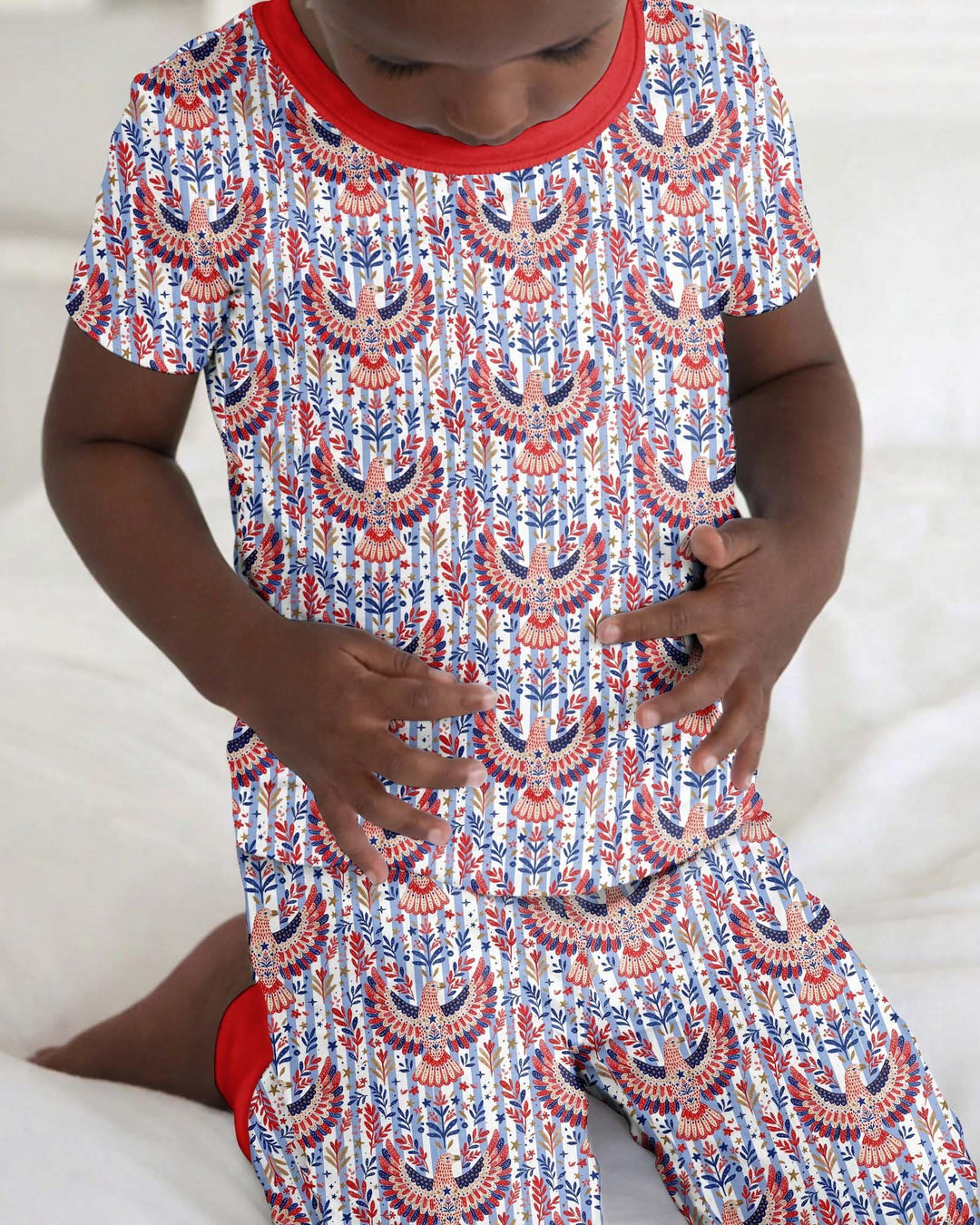 Zweiteiliges, kurzärmliges Pyjama-Set mit Marienkäfern