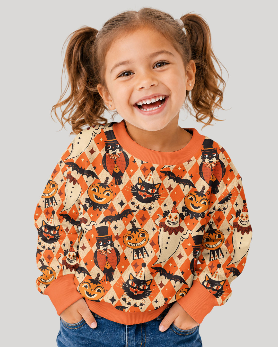 Vintage Halloween Carnival Bamboo Crewneck Sweatshirt