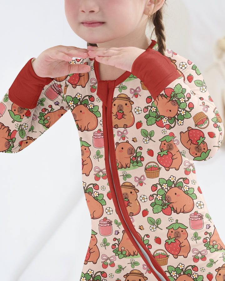 Capybara Strawberry Bamboo Convertible Zippy