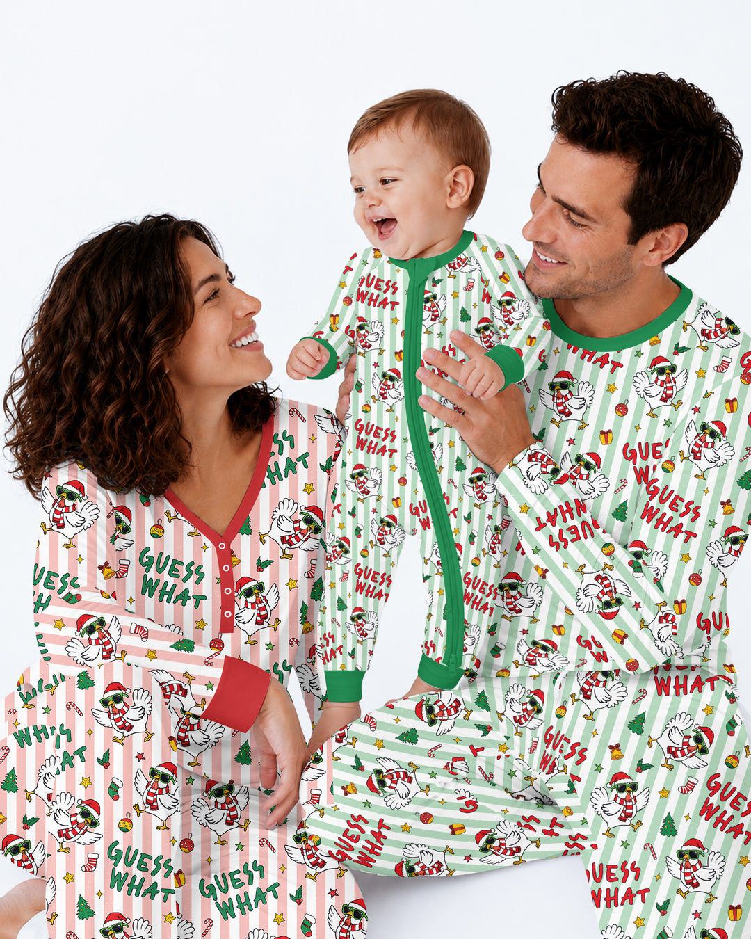 Guess What Chicken Butt Christmas Bamboo Men's Pajama Set