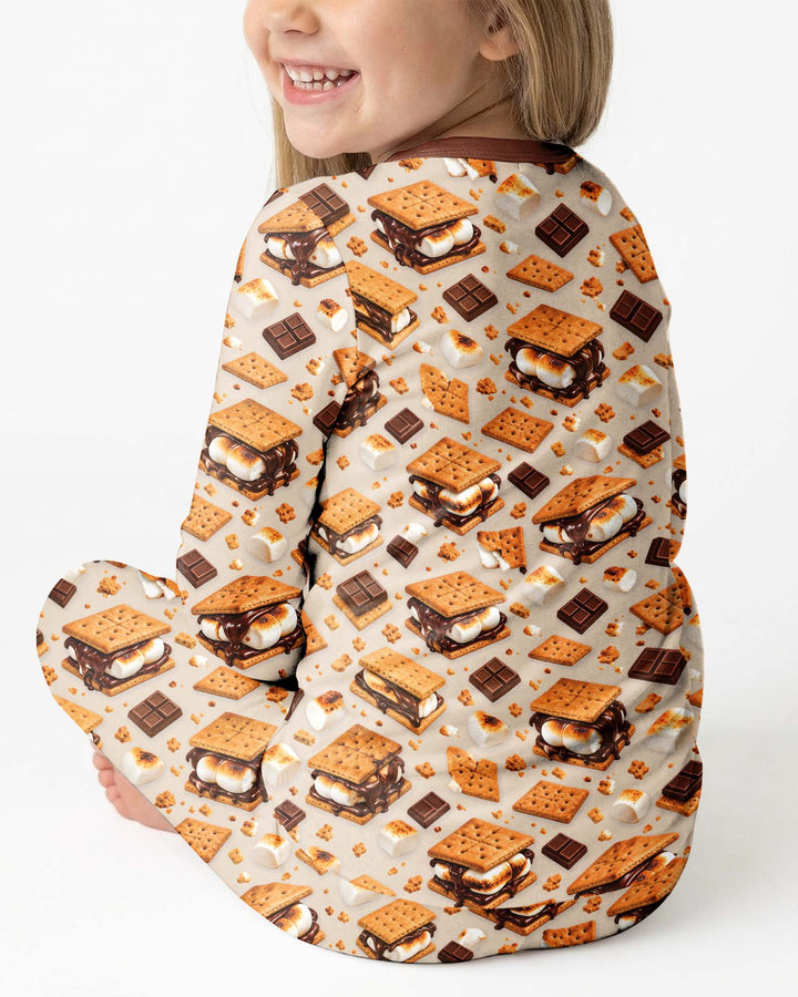 Cute Smore Bamboo Two Piece Long Sleeve Pajama Set