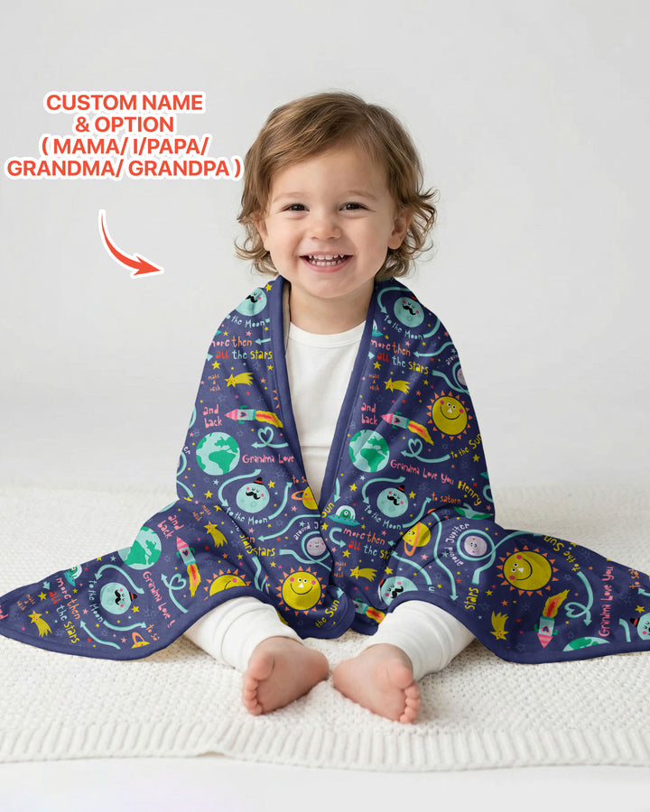 Love to the Moon and Back  Bamboo Blanket