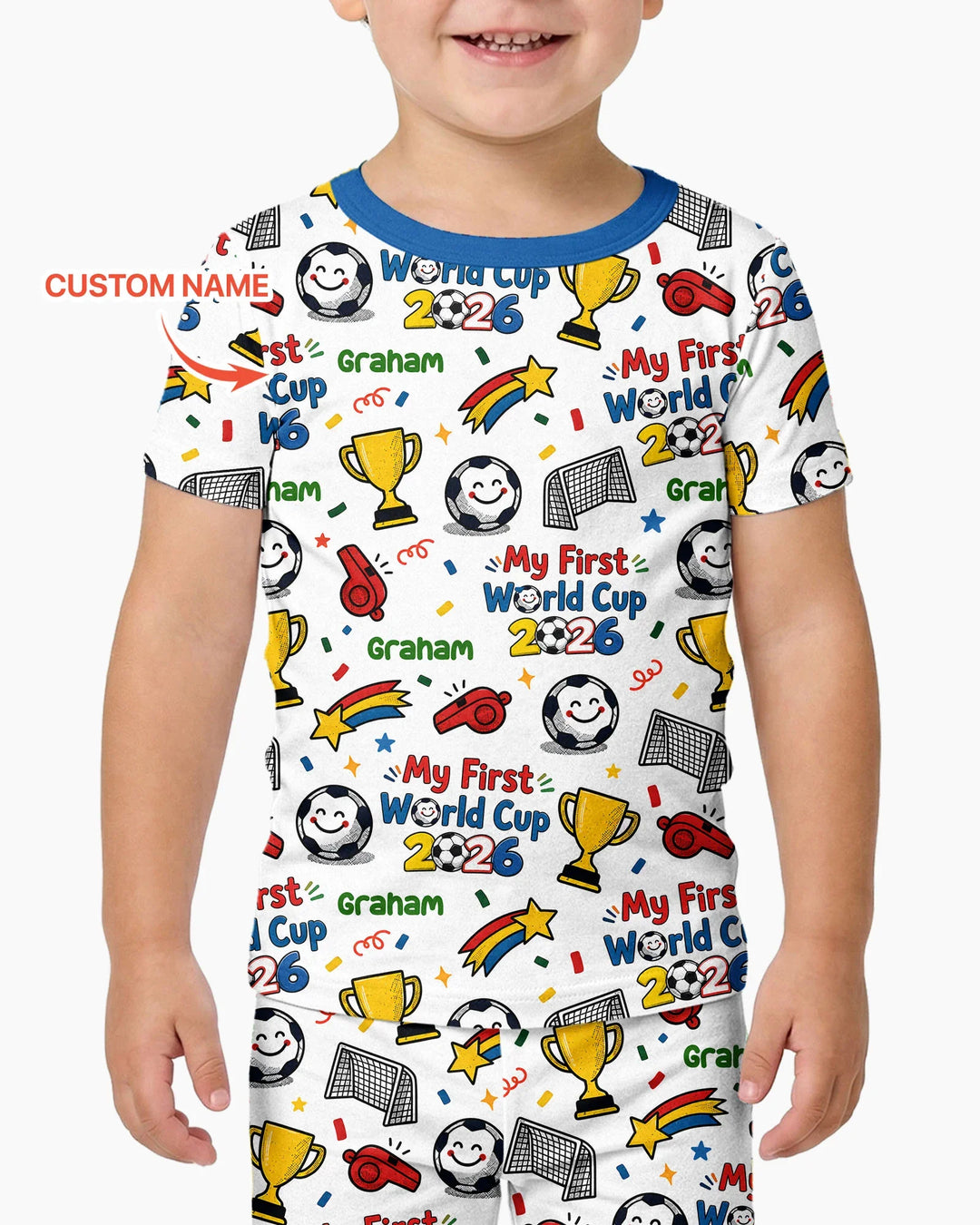 Zweiteiliges, kurzärmliges Pyjama-Set mit Marienkäfern