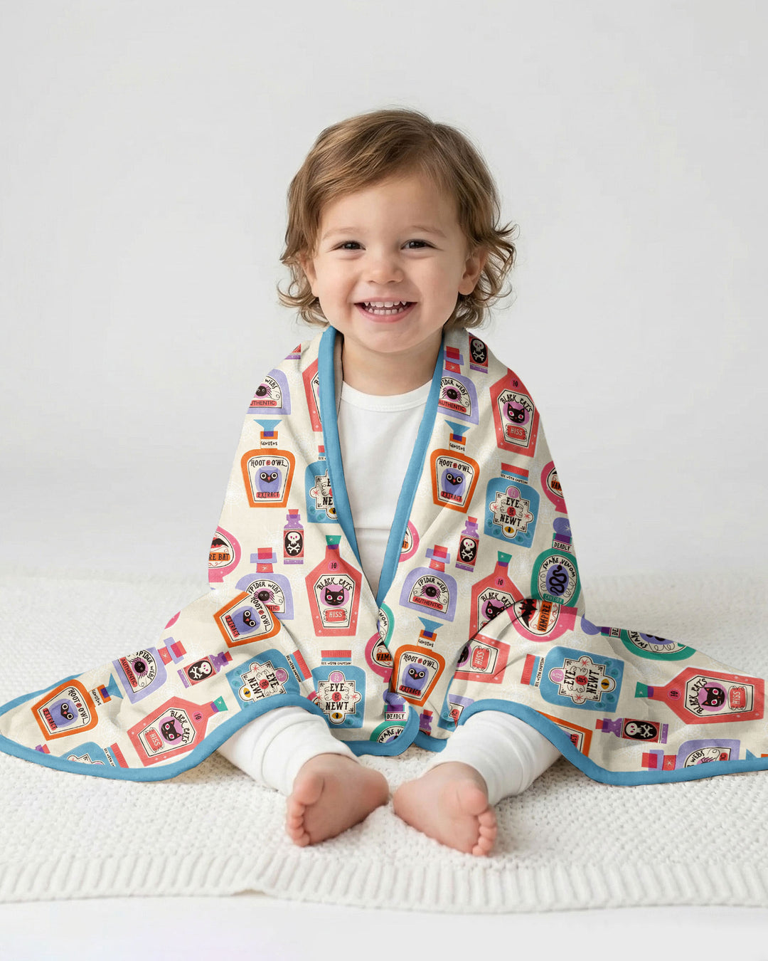 Retro Halloween Potions Bamboo Blanket