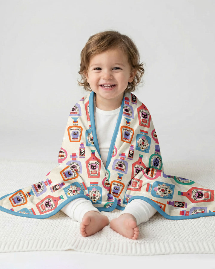 Retro Halloween Potions Bamboo Blanket