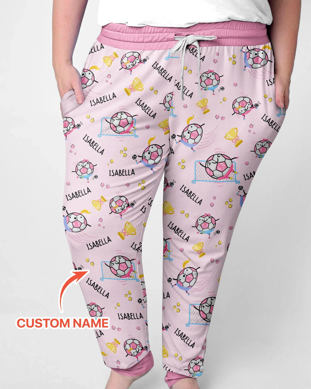Personalisierter Name Fußball Papa Team Passender Bambus Damen Schlafanzug
