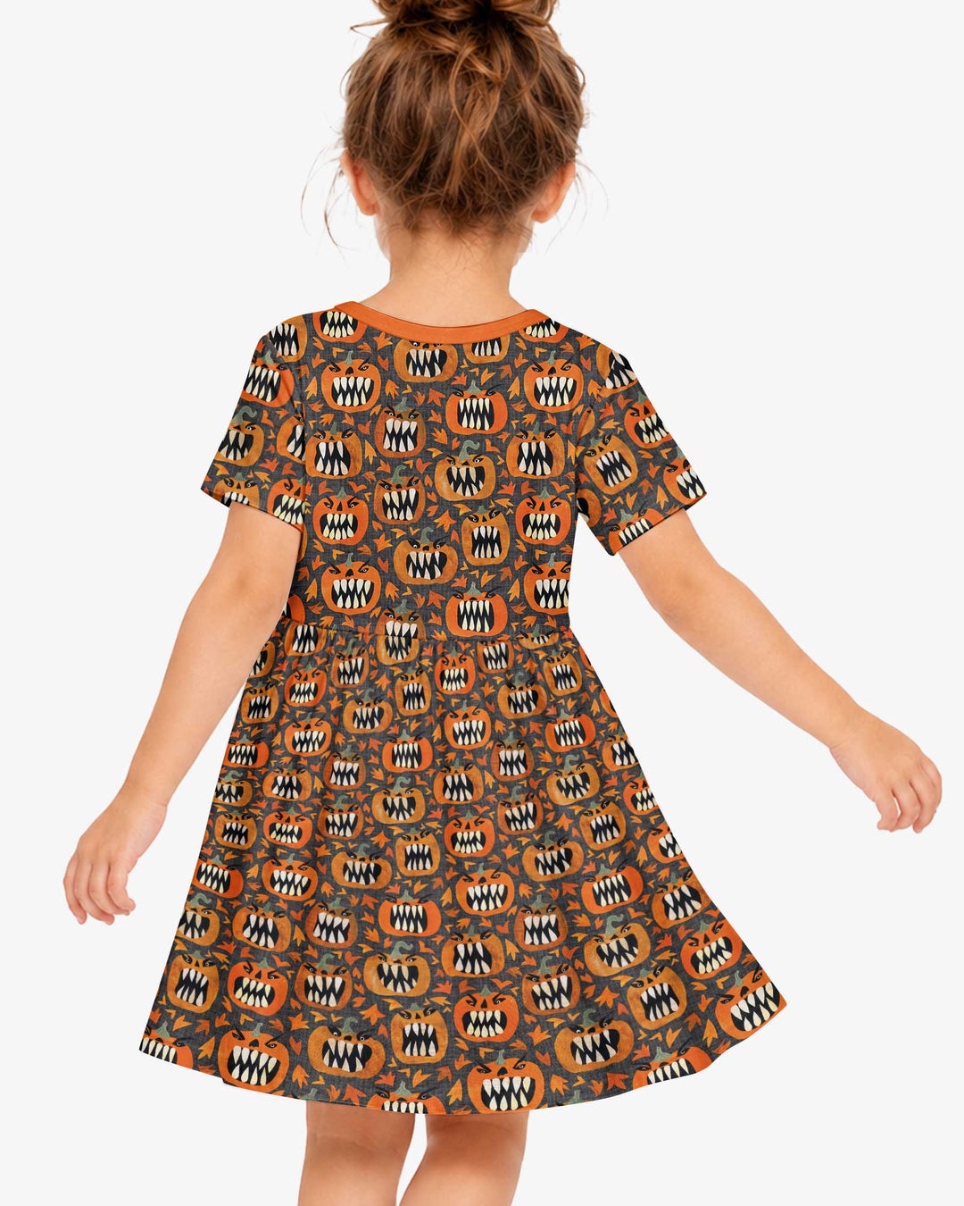 Pumpkin Monsters Bamboo Twirl Dress