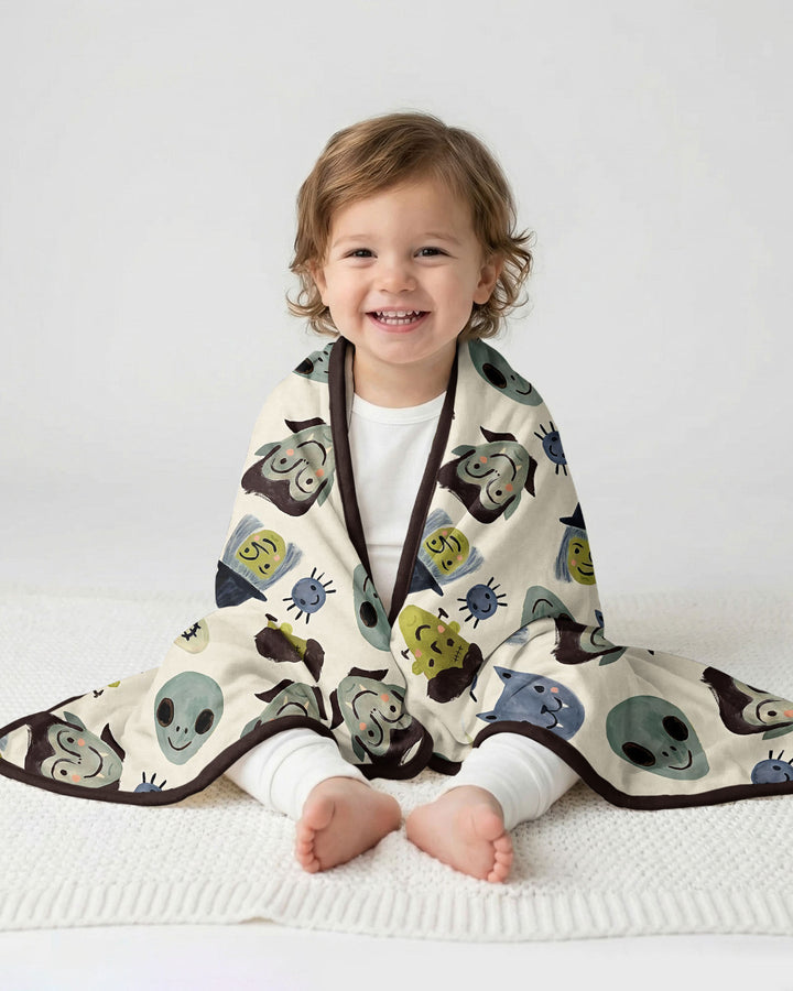 Halloween Face Bamboo Blanket