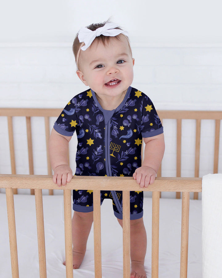 Rosh Hashanah Night Family Matching Bamboo Shorty Zippy