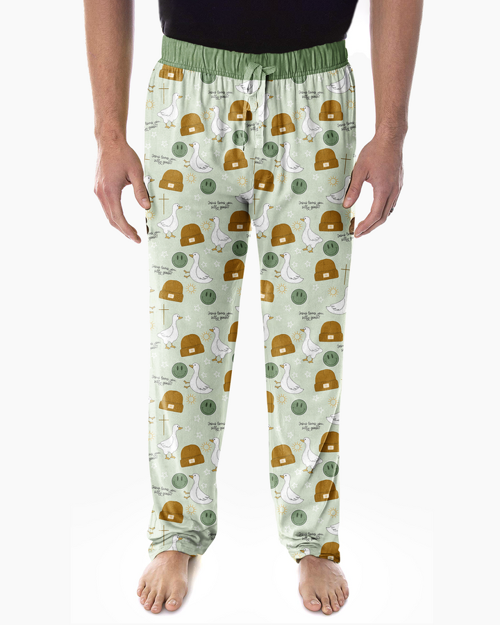 Jesus Loves You Silly Goose Bamboo Men's Pajama Set
