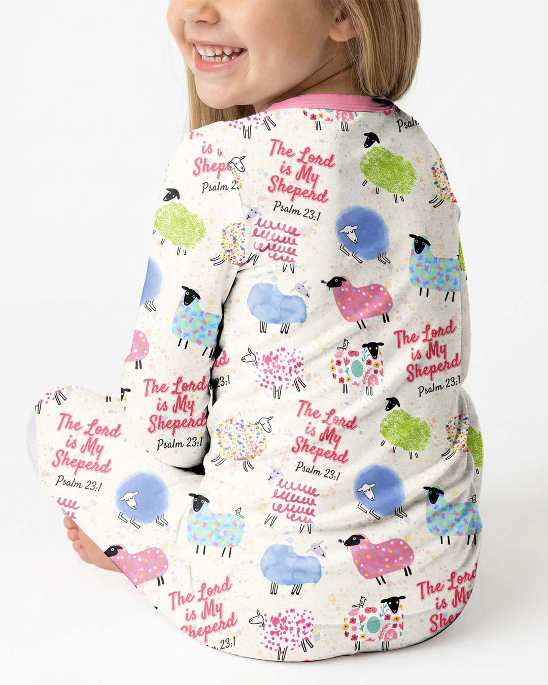 The Lord Is My Shepherd Psalm 23 Bamboo Two Piece Long Sleeve Pajama Set