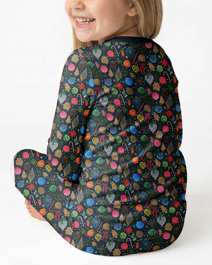 Holiday Ditsy Bamboo Two Piece Long Sleeve Pajama Set