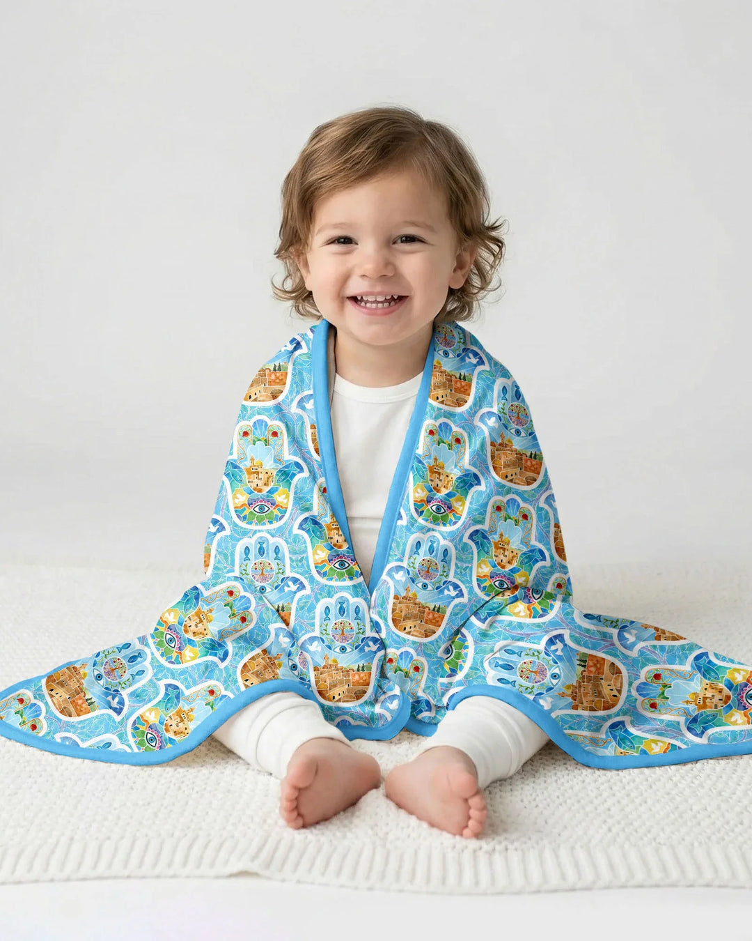 Hamsa Hand Bamboo Blanket