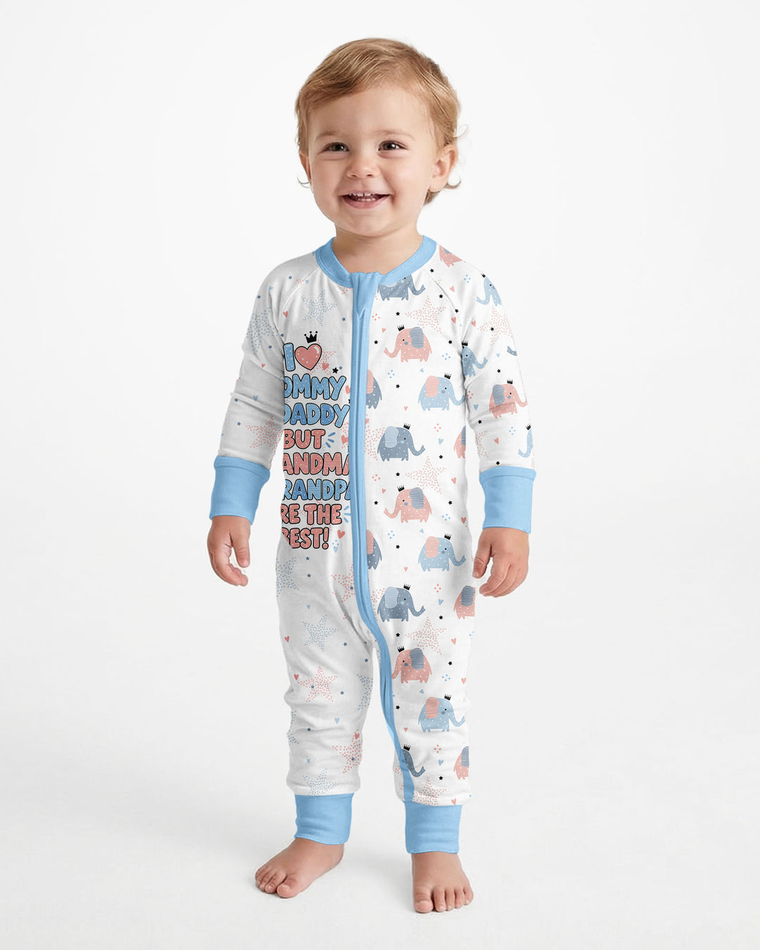 I Love Mommy & Daddy, but Grandma & Grandpa Are the Best! Bamboo Convertible Zippy