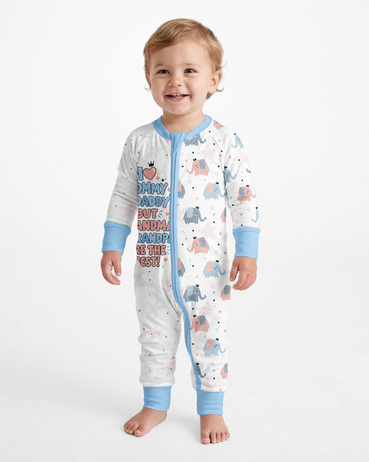 I Love Mommy & Daddy, but Grandma & Grandpa Are the Best! Bamboo Convertible Zippy