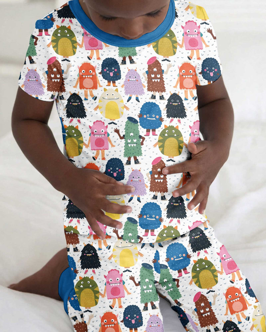 (Not So) Scary Monsters Bamboo Two Piece Short Sleeve Pajama Set