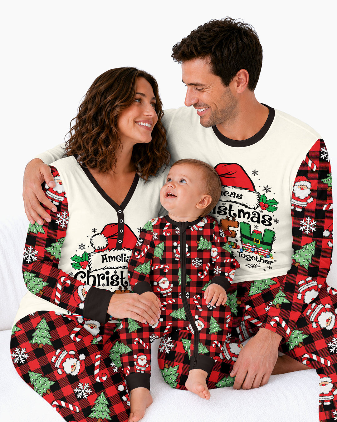 Custom Name Family Matching Christmas Crew Making Memories Together Bamboo Women Pajama Set