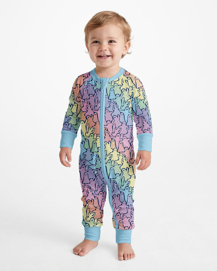 Pastel Rainbow Ghost Halloween Bamboo Convertible Zippy