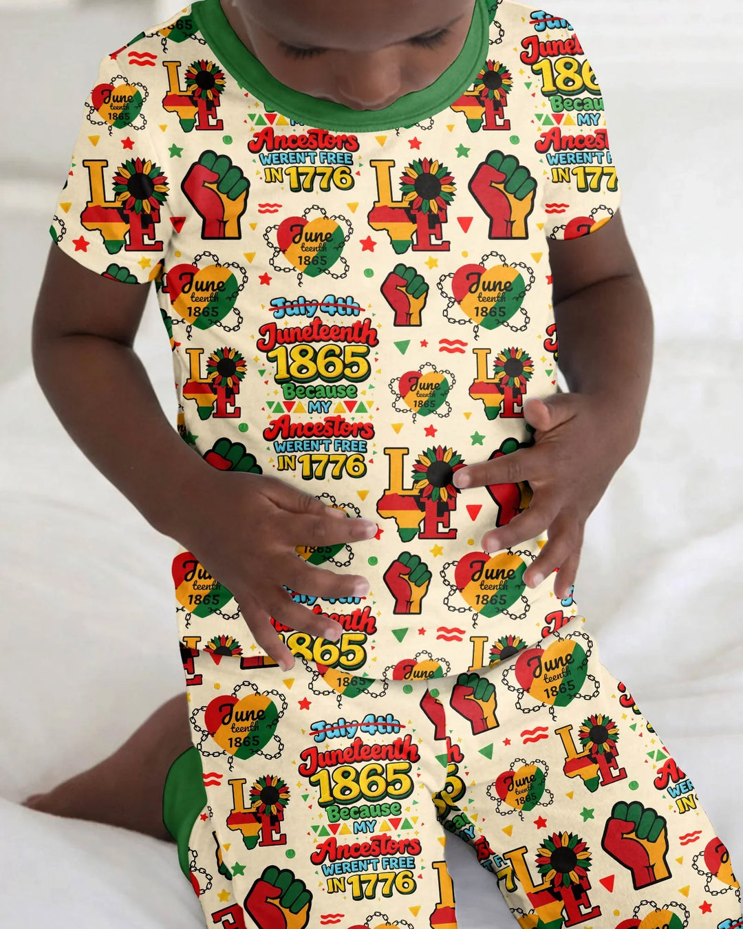 Zweiteiliges, kurzärmliges Pyjama-Set mit Marienkäfern