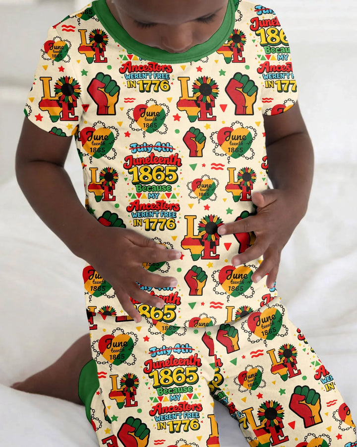 Zweiteiliges, kurzärmliges Pyjama-Set mit Marienkäfern