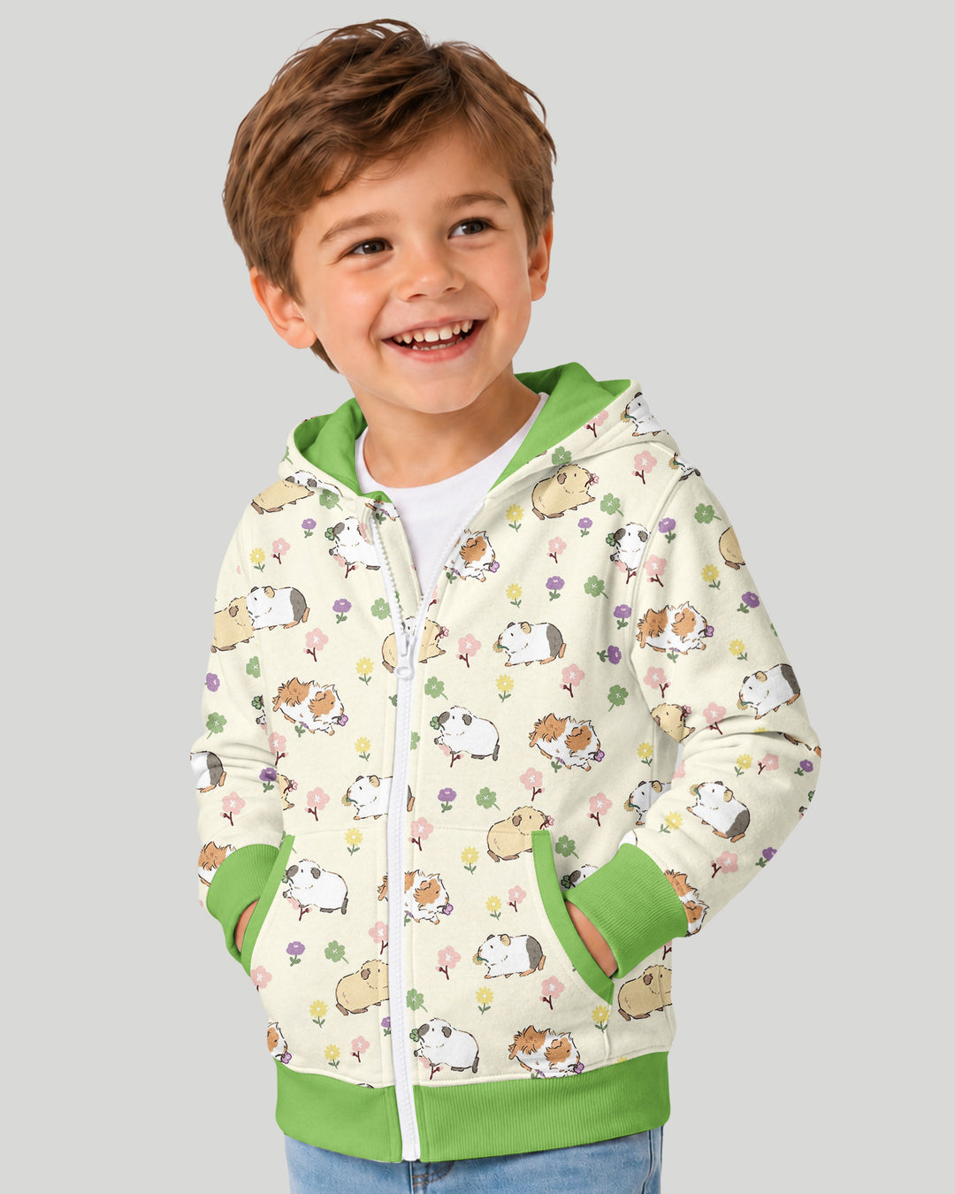 Guinea Pig Garden Bamboo Zip Hoodie