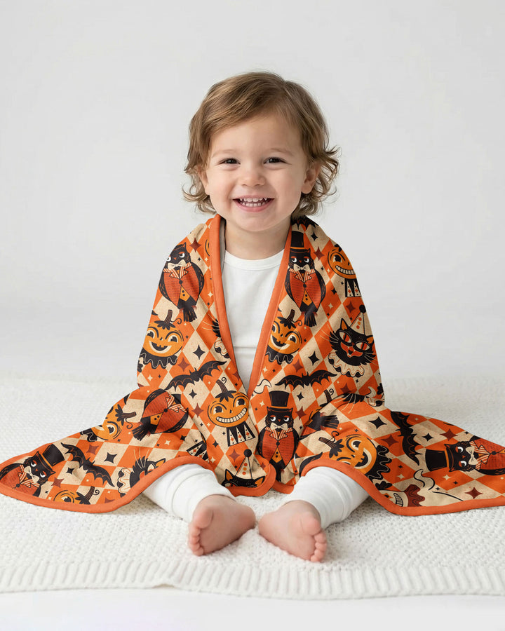 Vintage Halloween Carnival Bamboo Blanket