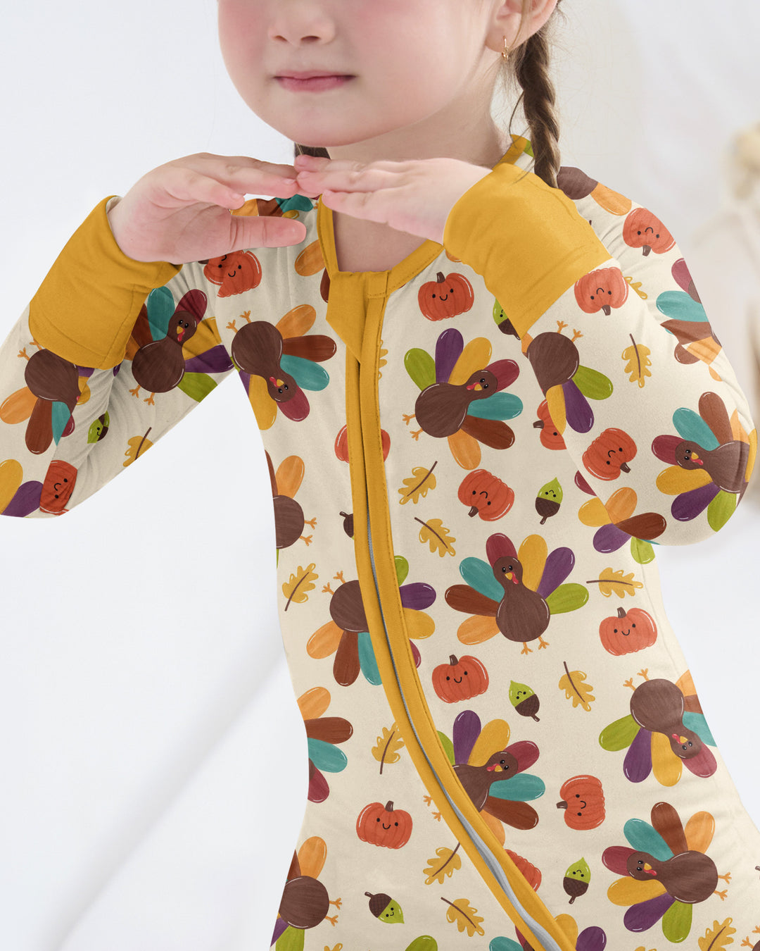 Thankful Turkey Days Bamboo Convertible Zippy