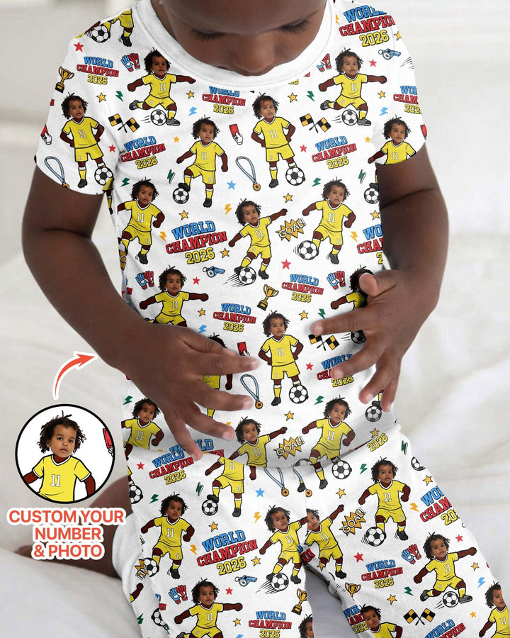 Zweiteiliges, kurzärmliges Pyjama-Set mit Marienkäfern