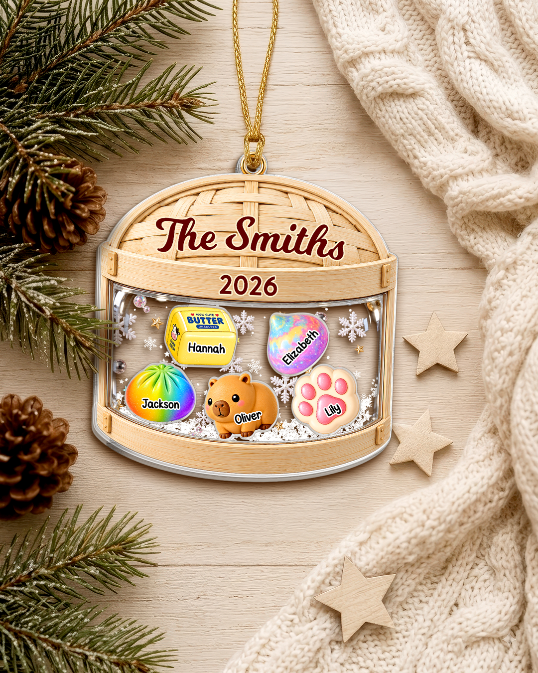 Squishies Family Shaker Ornament