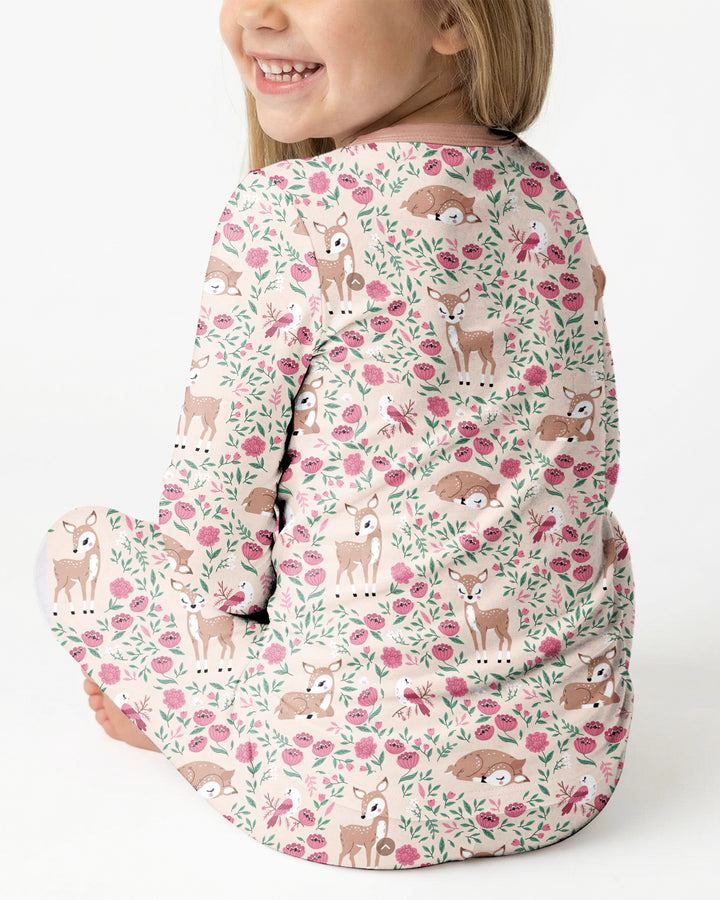 Little Deer Meadow Bamboo Two Piece Long Sleeve Pajama Set