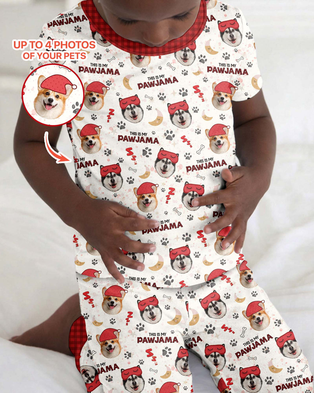 Zweiteiliges, kurzärmliges Pyjama-Set mit Marienkäfern