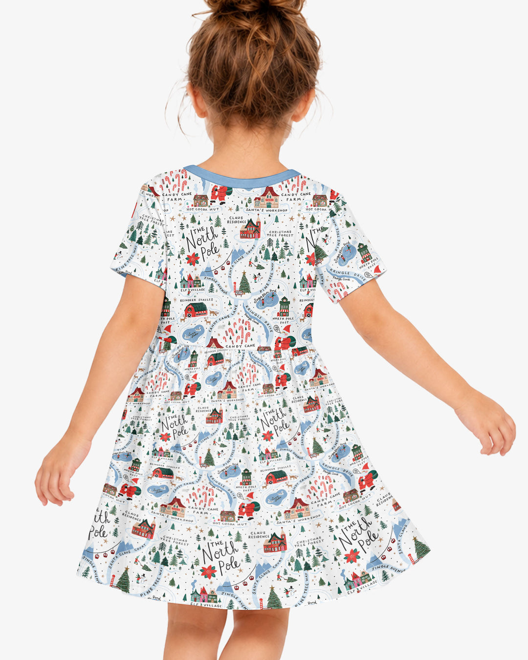 The North Pole Map Bamboo Twirl Dress