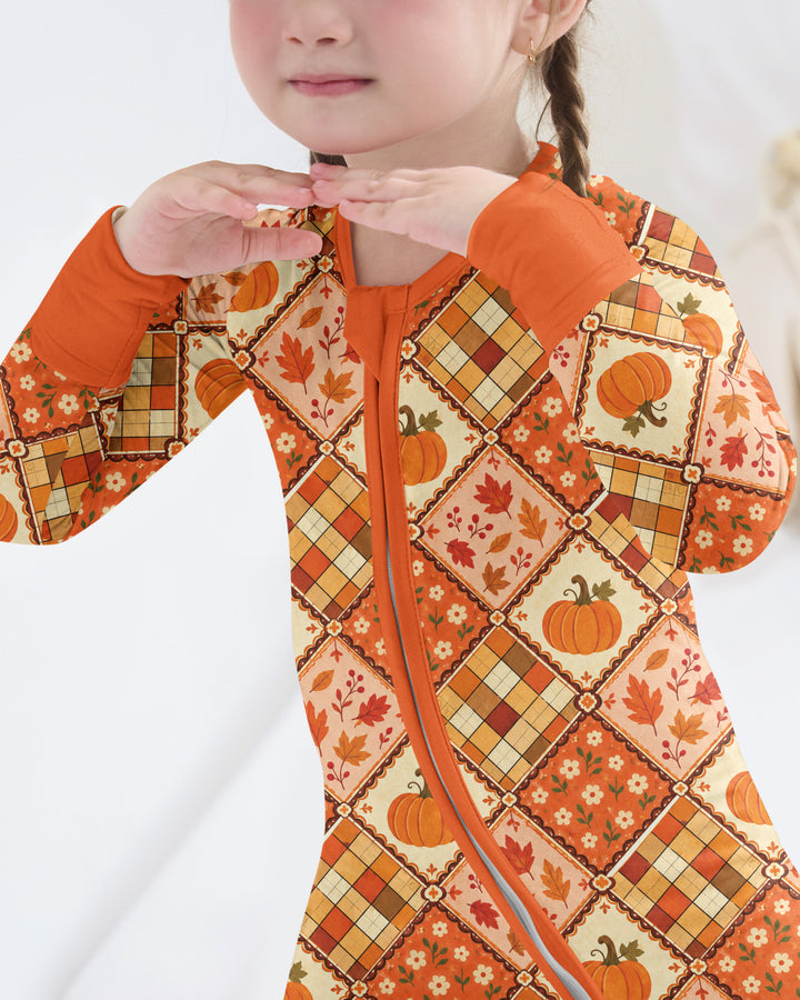 Fall Vintage Patchwork Bamboo Convertible Zippy