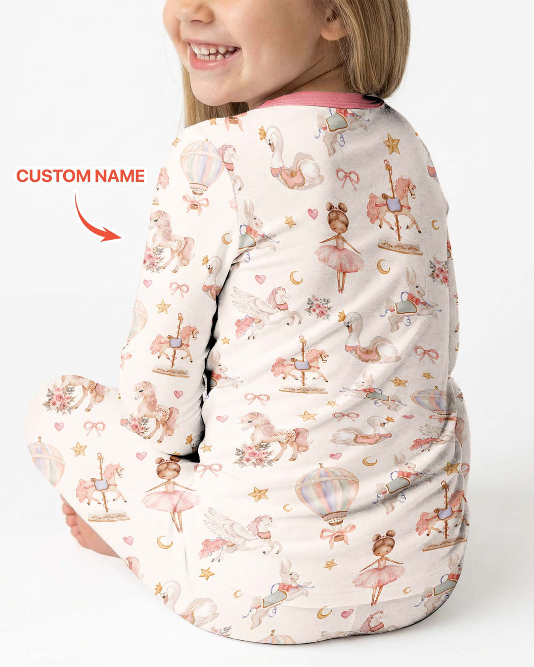 Custom Name When I Wake Up Girly Birthday Bamboo Two Piece Long Sleeve Pajama Set