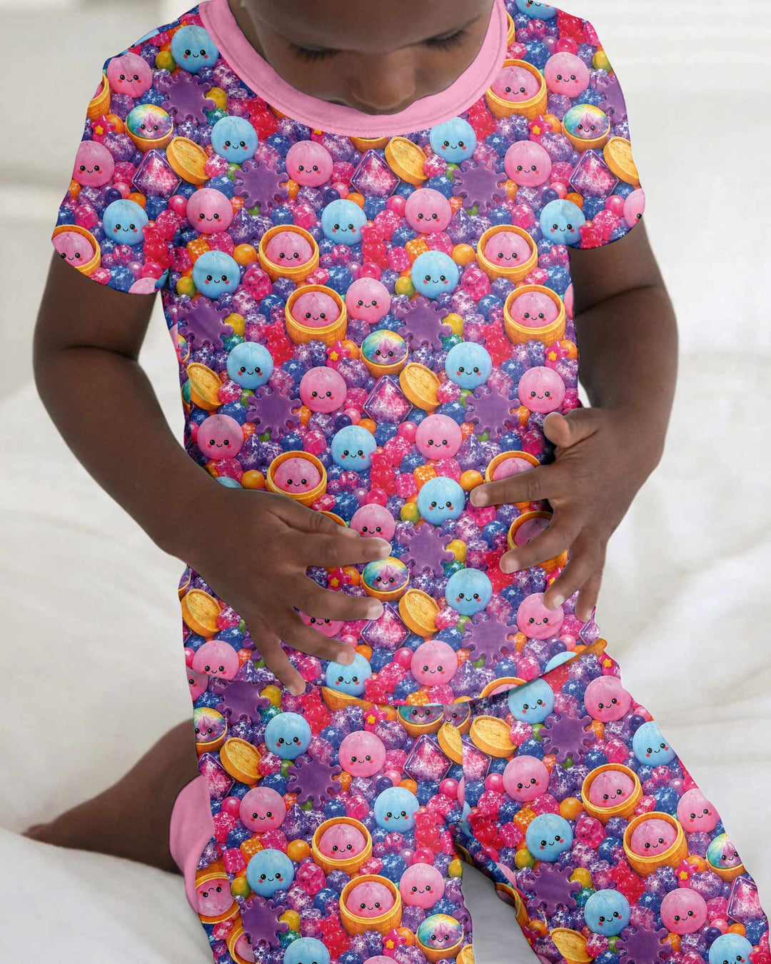 Zweiteiliges, kurzärmliges Pyjama-Set mit Marienkäfern
