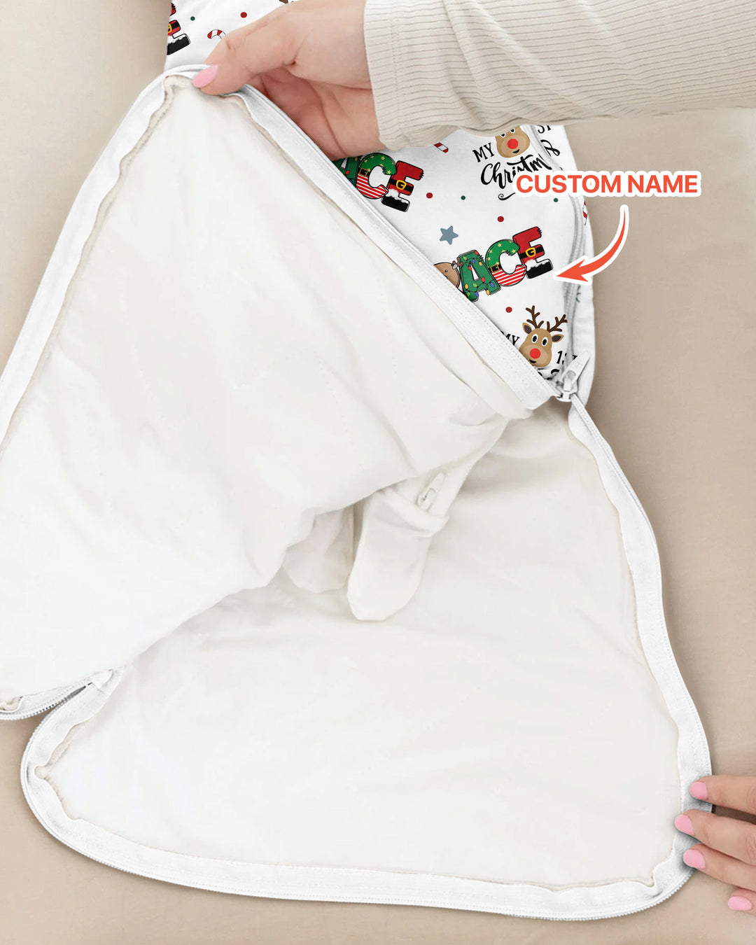Custom Name "My First Christmas 2025" - Bamboo Sleep Bag (G)