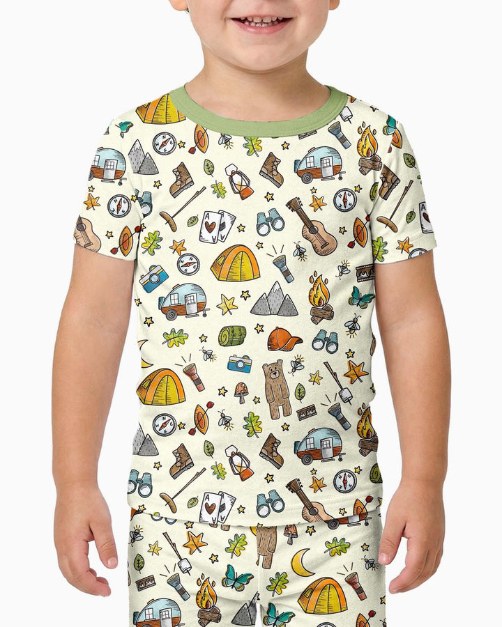 Zweiteiliges, kurzärmliges Pyjama-Set mit Marienkäfern