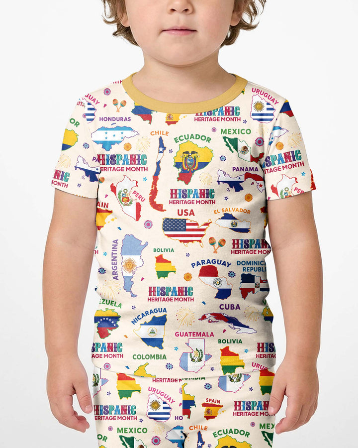 Schlafanzug-Set zweiteilig, kurze Ärmel, kurze Hose, Bambus