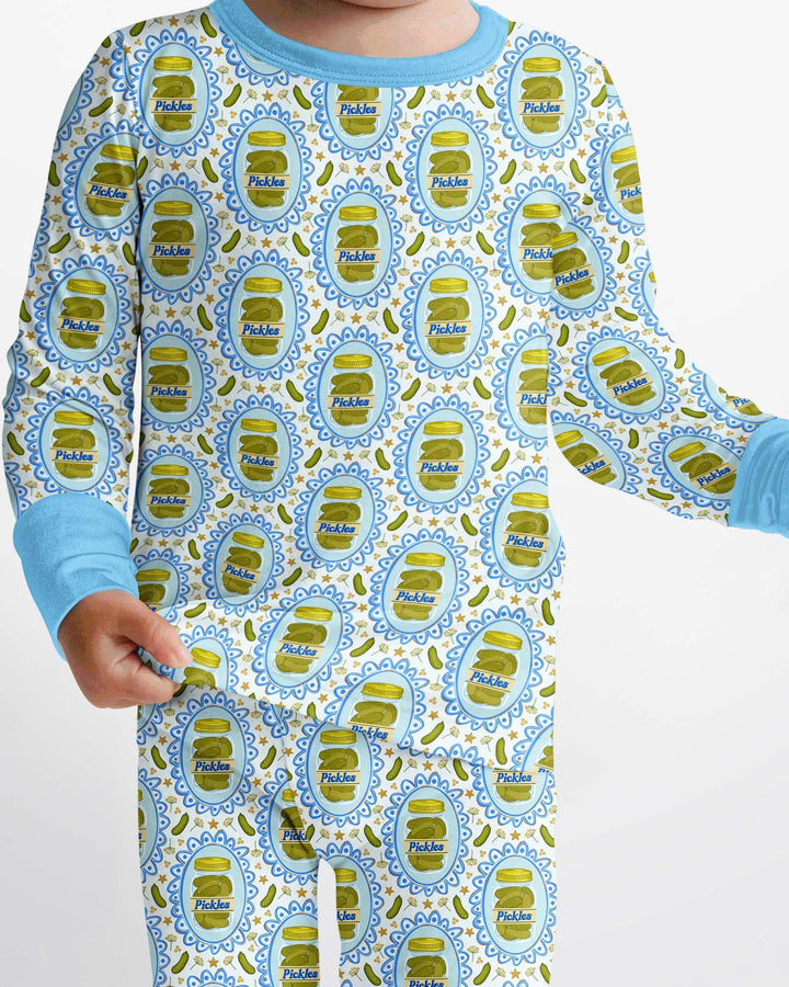 Zweiteiliges Langarm-Pyjama-Set mit Sommerfrüchten