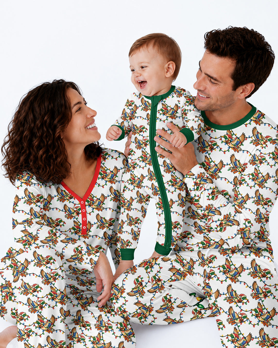 Preppy Christmas Mallard Duck Bamboo Men's Pajama Set