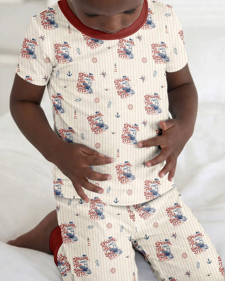 Zweiteiliges, kurzärmliges Pyjama-Set mit Marienkäfern