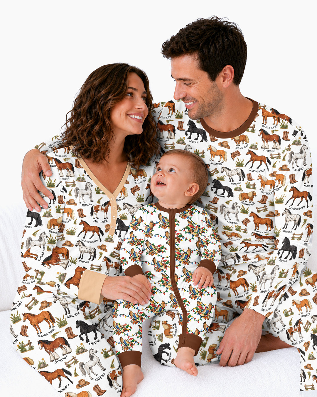 Types Of Horses Bamboo Women Pajama Set