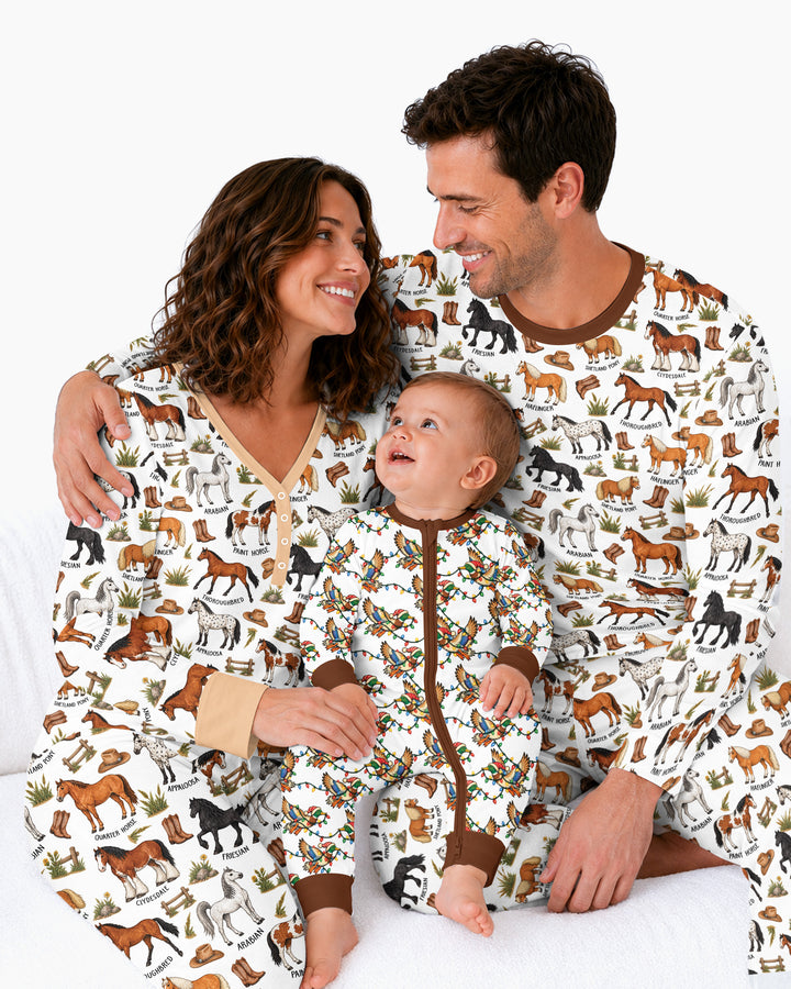 Types Of Horses Bamboo Women Pajama Set