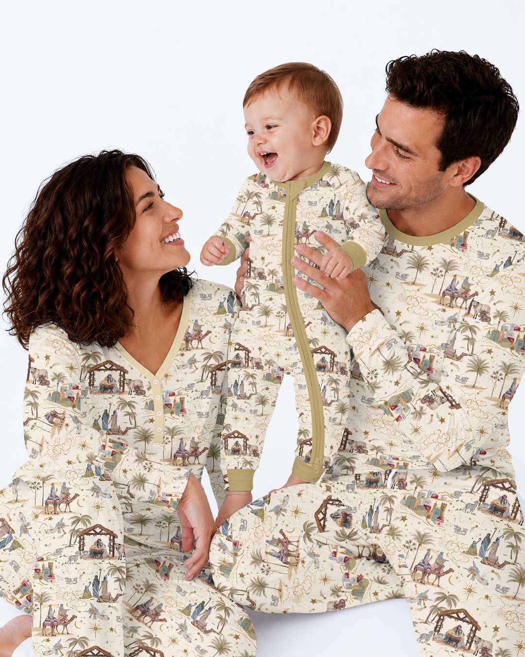 Silent Night Nativity Bamboo Men's Pajama Set
