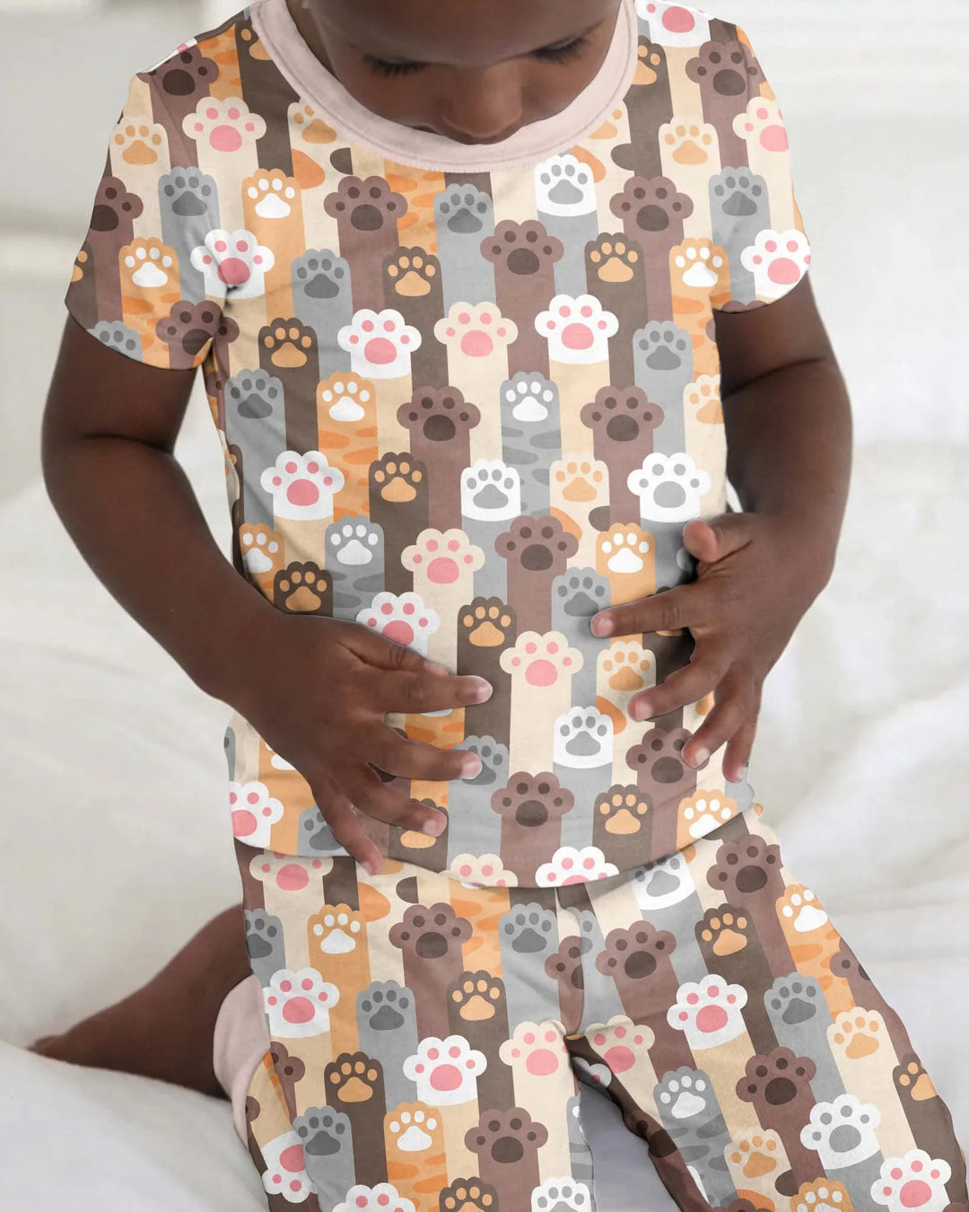 Zweiteiliges, kurzärmliges Pyjama-Set mit Marienkäfern
