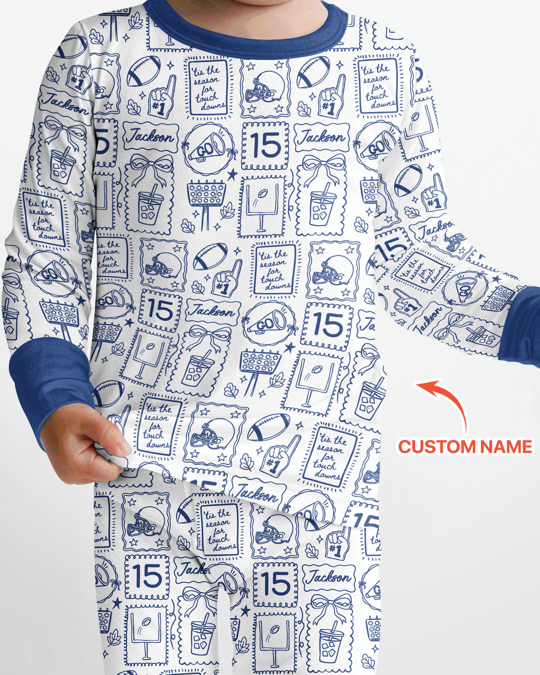 Custom Name Friday Night Lights Two Piece Long Sleeve Pajama Set