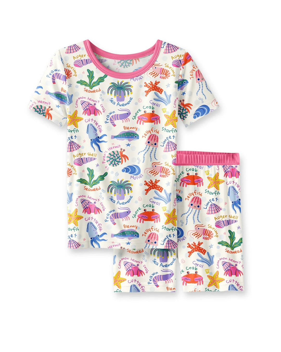 Template Zweiteiliges Pyjama-Set mit kurzen Ärmeln und Shorts